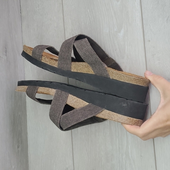 Naot Womens Leather Comfort Platform Sandals shoes sz 41 US 10 - Picture 6 of 12